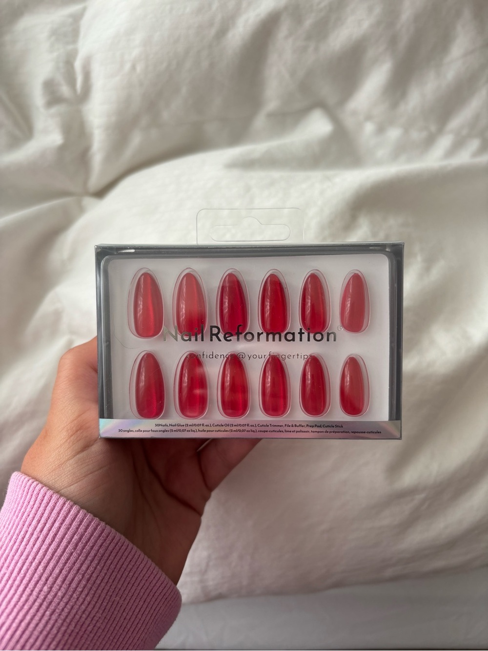 Nail Reformation Bright Red Medium Almond